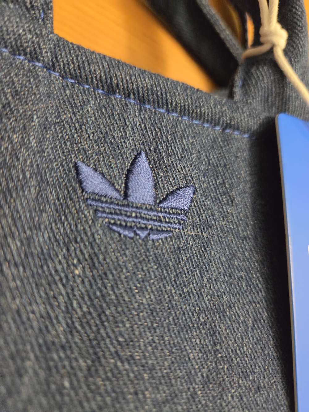 adidas Originals Navy Denim Mini Tote with Trefoil Tag - Picture 6 of 11